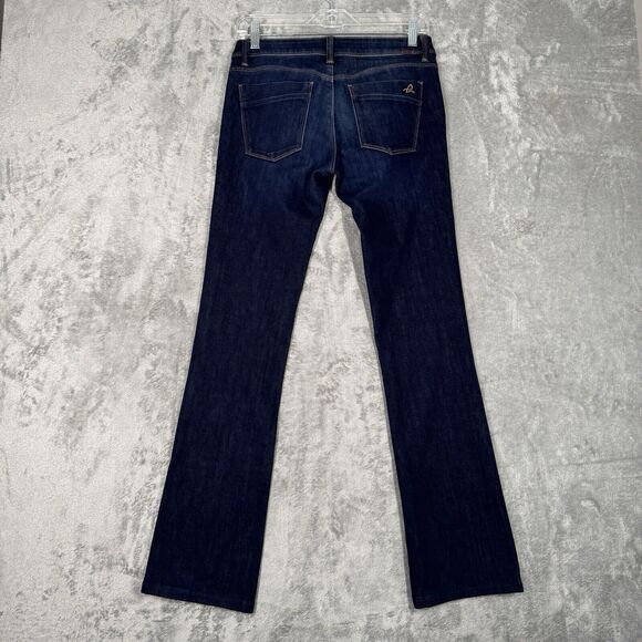 DL1961‎ Jeans Womens 4 27 Blue Cindy Slim Boot Dark Whiskering Fading Streetwear - Picture 3 of 11